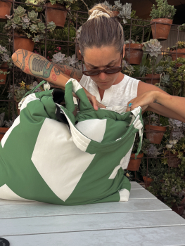 Mom Diaper Bag Green Graphic